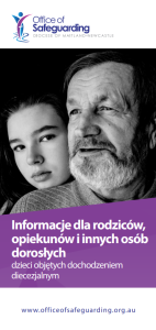 Informacje dla rodziców, opiekunów i innych osób dorosłych dzieci objętych dochodzeniem diecezjalnym (Information for parents and carers of children involved in a Diocesan investigation)