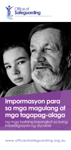 Impormasyon para sa mga magulang at mga tagapag-alaga (Information for parents and carers of children involved in a Diocesan investigation)